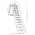 Wall Mounted Folding Ladder, 12 Steps Retractable Attic Ladder Pull Down Folding Loft Ladder Stairs Aluminum Attic Ladder Retractable Loft Stairs Narrow Attic Extension Ladder for Attics & Basements