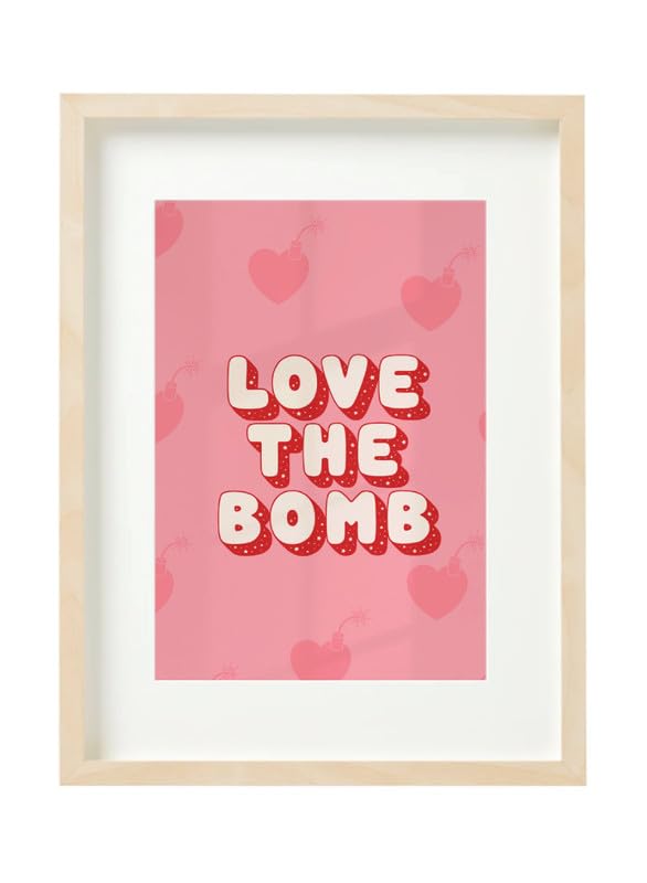 Barbie Wall Art, Preppy Pink Room Decor Poster with Frame 30x40 cm Multicolour BMH9387