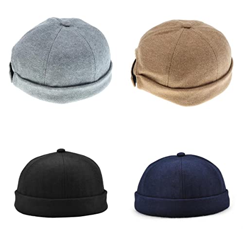 Pack de 4 gorros skullcap unisex estilo marinero retro sin visera kowaku