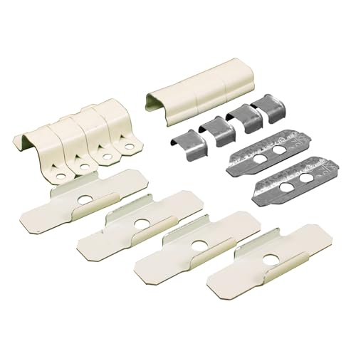 Legrand Wiremold B-9-10-11 Metal Raceway for Extending Power, 500 Series, Accessory Pack with Mounting Clips, Straps, and Fittings, Ivory (1 Pack)