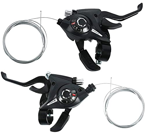 Kako Shifter 3X7 Speed Shifter Brake Lever Combo 21 Speed Shifter Set And Brake Levers With Inner Cables Compatible With Bicycle Mountain Bike #TOP1