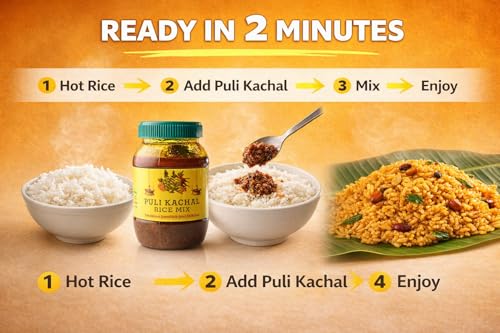 Image of The Grand Sweets & Snacks Adyar Puli Kachal Rice Mix Thokku 500g | Authentic Tamarind Rice Paste | Chennai Special | No Preservatives