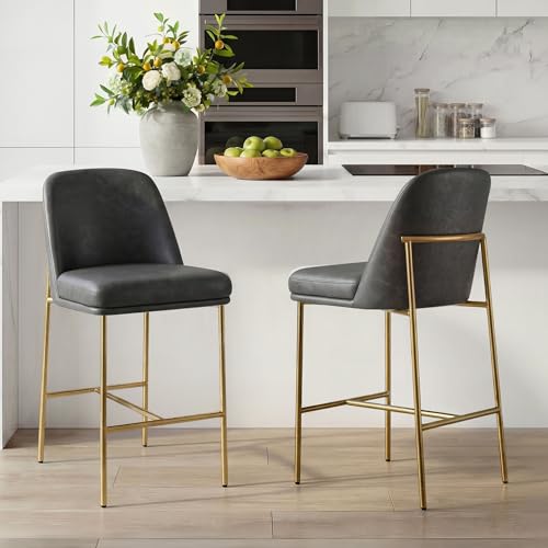 CHITA Counter Height Bar Stools Set of 2, FSC Certified...
