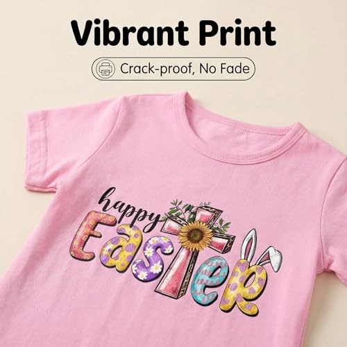 Image of Easter Shirts for Girls Kids Easter Gift Bunny T-Shirt Clothing 3-12 Years
