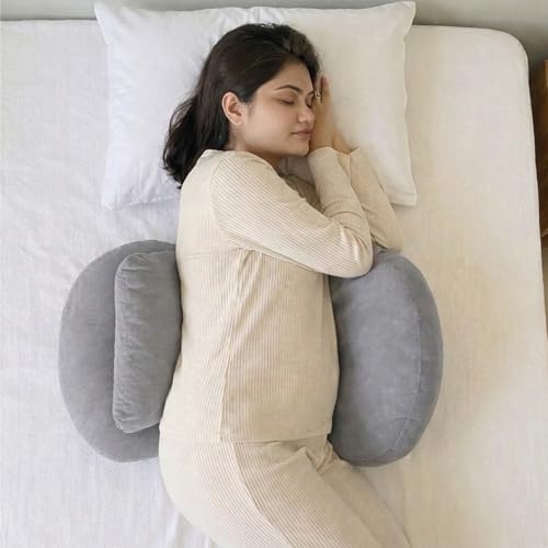 Image of MYARMOR Pregnancy Pillow | Dual Pregnancy Wedge Pillows for Back & Belly Support | Adjustable Butterfly Design | Travel-Friendly Pregnancy Pillow