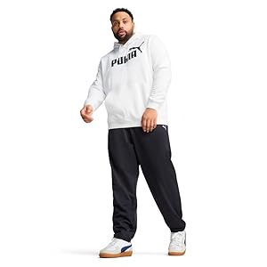 PUMA mens Essentials Logo Fleece Hoodie (Available in Big & Tall)