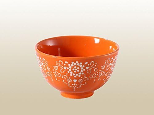Nishida 120181 Japanese Tableware, Rice Bowl, 6 Colors, Sunflower Pattern Rice Bowl, (No. 4.3), Orange, Home Restaurant, Commercial Tableware, Rice Bowl, Rice Bowl, Rice Bowl, Rice Bowl