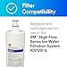 3M Water Filtration Replacement Cartridge for Commercial Ice Maker Machines HF20-S for High Flow Series ICE120-S, Reduces Sediment, Microplastics, Chlorine Taste and Odor, Cysts, Inhibits Scale