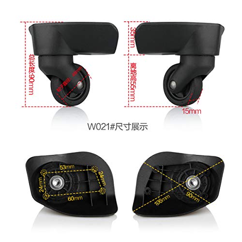 Trunk Wheels,Luggage Wheels Replacement, 360 Degree Swivel Luggage Mute Wheel Suitcase Replacement Repair Wheels Parts Spinner (W021#)2