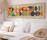YUSUZHU Póster de exposición: Impresión de arte mural geométrico moderno de mediados de siglo para cama horizontal (65 x 195 cm/sin marco)