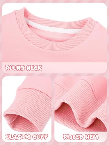 image for Cooraby 3 Pack Baby and Toddler Girls' Sweatshirt Girl No Cap Crew-Nec