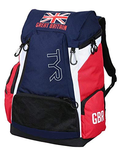 TYR Alliance Team Mochila 45L Federación Británica Edición Especial  blu rojo  Único