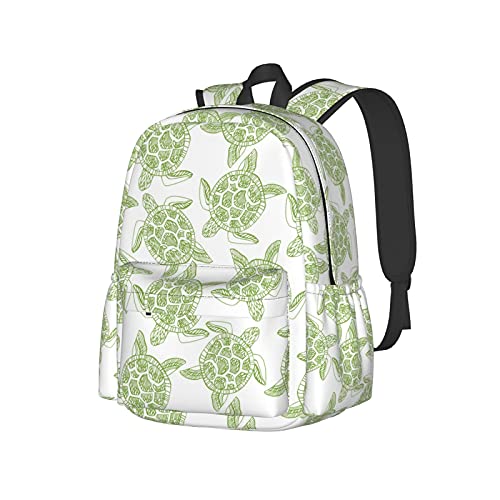 Sac à dos ordinateur portable 17 pouces tortue vert clair pour éviter le mal de dos