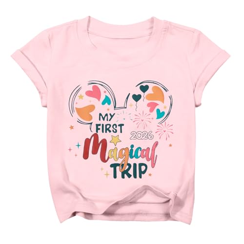 Image of Magical Shirts for Girls Animal Kingdom Shirt Kid Magic Princess T Shirt Castle Graphic Tees Summer Short Sleeve Tops