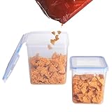 2 Pack Chip Containers for Pantry, Chip Storage Containers Suitable for Corn Chips, Potato Chips, Snacks, Grains, Sugar and Flour, 5.2L/175 Oz, Snack Storage Containers for Pantry, Fridge, and Cabinet