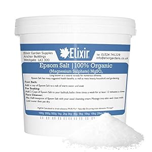 Elixir Gardens Organic FCC Food Epsom Bath Salts | 10KG Bucket/TUB | Magnesium Sulphate