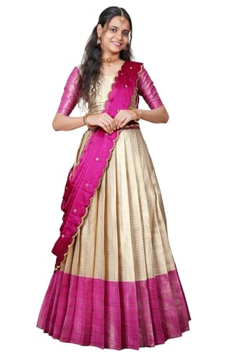 Image of Fabcartz Tranding South Indian Pattu Lehenga Choli For Women