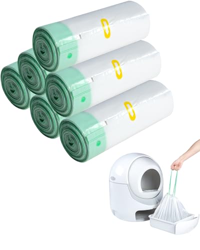 ANWA 120 Count Cat Litter Box Liners for Automatic Cat Litter Box and Litter Box Robot 4/3, Heavy-Duty, Extra Thick, Economy Bulk Pack