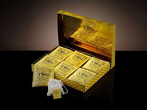 TWG TEA TASTER COLLECTION (6 Assorted Flavors Cotton Tea Bags) Green Tea, Black Tea, Red Tea (Rooibos Tea)
