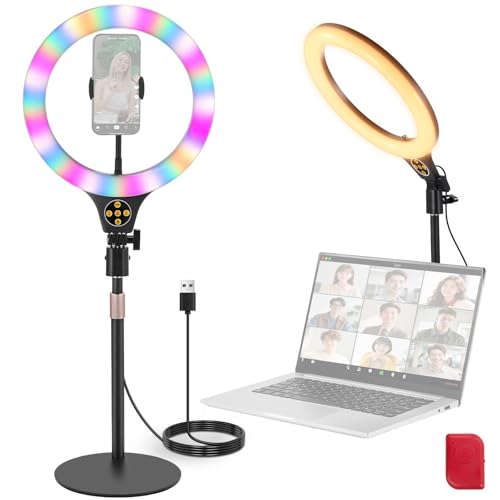 NEEWER ENTRY LEVEL VERSION RGB�����O���C�g 10.5�C���` 10W LED���B�胉�C�g ���X�^���h�t�� iPhone�Ή� �X�}�z�z���_�[ �t���J���[ �����\ CRI85+ ���D���C�g ���C�N/���C�u�z�M/�r�f�I�^��/Tik