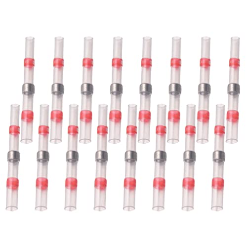 FAVOMOTO 100pcs Wire Butt Splices Heat Shrink Connectors Electrical Wire Terminals Heat Shrink Connector Kits Welding Sleeves Automotive Wire Connectors Butt Connectors Boxed Casing Tin