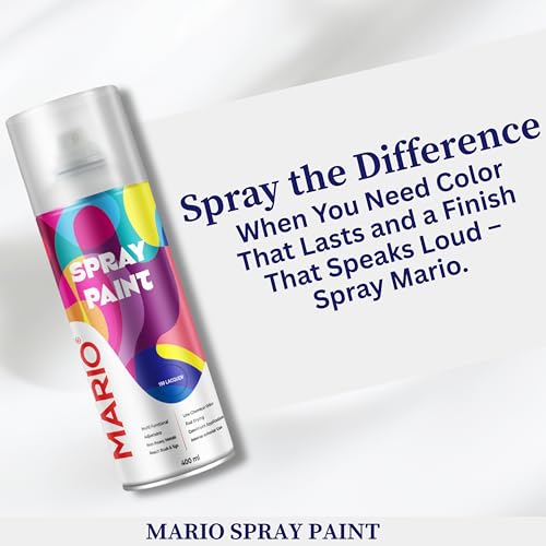 Image of Mario Spray Paint - 190 Lacqure Transparent (400ml) | Clear Lacquer Spray Paint for Glossy Protection on Metal, Wood & Paint | Transparent Top Coat