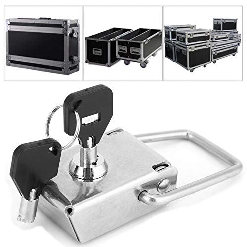 Stainless Steel Hasp, Safety Lock Box Case Toggle Latch Catch Buckle Clasp with 2 Keys for box Cabinets and More(Steel wire 70mm) - Image 2