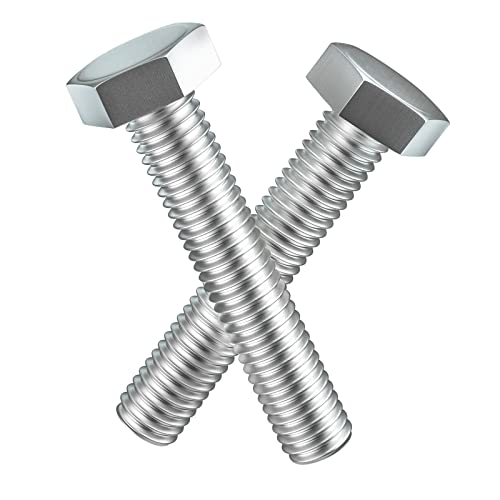 Image of 3 /8-16 x 2-1 /4 inch (5 /8 to 7 inch Optional) Hex Head Screw Bolt, Stainless Steel 18-8(304), Fully Threaded,10pcs