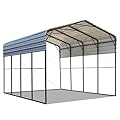 MELLCOM 14x20 FT RV Metal Carport,Heavy Duty Carport Canopy with Galvanized Metal Roof and Frame for 2 Car, RV, Boat and Tractors