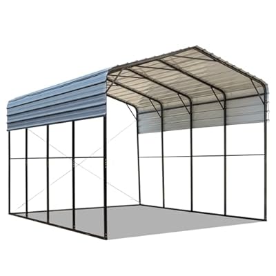 MELLCOM 14x20 FT RV Metal Carport,Heavy Duty Carport Canopy with Galvanized Metal Roof and Frame for 2 Car, RV, Boat and Tractors
