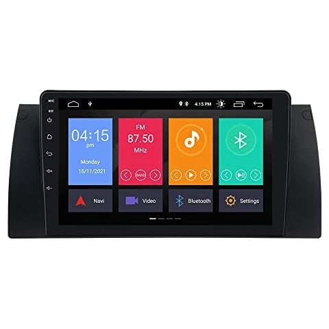 hizpo Android 10 For BMW 5 Series E39 (1996-2003) X5 E53 7 Series E38 Car Radio 9 Inch Screen 2G+32G Car Stereo Car Navigation Supports Carplay & Mirror Link Bluetooth Steering Wheel Control GPS Cover