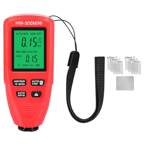 Medidor digital de espesor de recubrimiento para automoción, diseño compacto y precisión para medir la profundidad de pintura en coches, probador portátil para fabricación e inspección