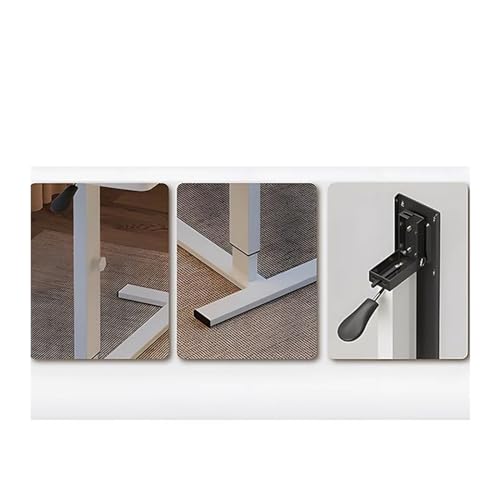 Bureau mobile avec roulettes et pliable pour chambre | Table de chevet réglable - 4