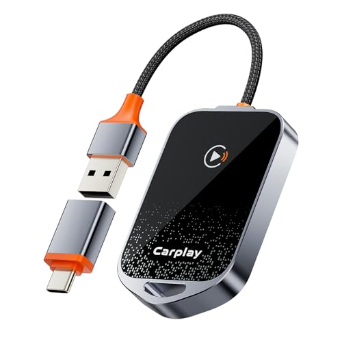 Wireless CarPlay Adapter for Apple - The Ultimate Smarter Copilot - Seamless Conversion, No Latency, Fast Auto-Connect, Compatible with iOS 10+ (Requires Factory CarPlay)