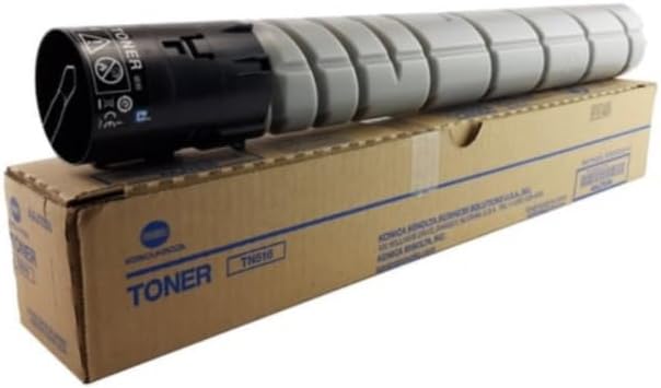 TN516 AAJ7030 Genuine Konica Minolta Toner Cartridge, 26000 Page-Yield, Black