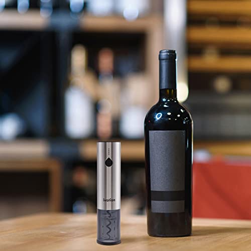 Ivation Rechargeable Automatic Wine Opener | Electric Cork Extractor Tool With Lithium Battery, Led Lights, Usb Charging Cable, Bonus Foil Cutter & Elegant Gift Box | Uncorks 50 Bottles Per Charge #TOP6