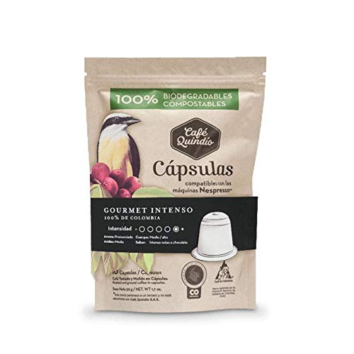 Amazon.com: Café Quindio Biodegradable Café/Cápsulas 0.19 oz, Café Árabe  Colombiano Asado, Café Estado, Café Estado, Compatible con las máquinas  originales Nespresso®. (Gourmet Intense, 10 Cápsulas) : Comida Gourmet y  Alimentos