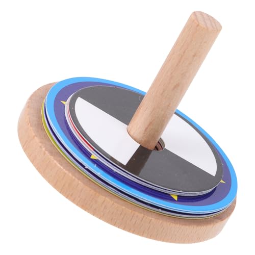 NUOLUX 木製ジャイロスコープ カラフル段ボール付き 競争と遊びを楽しむ 向け手しおもちゃ 創造力を育むストレス解消