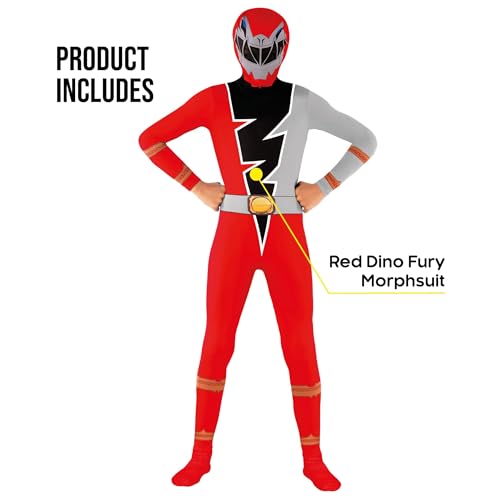 Disfraz Power Rangers Dino Fury para niños, talla S miniatura 2