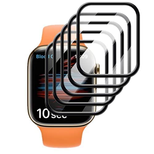 Screen Protector for Apple Watch Series 7 6 5 4 3 2 1 SE 41mm 45mm 40mm 44mm 38mm 42mm Full Cover 3D Curved Plating Soft PMMA PET Film -Not Tempered Glass (Series 1 2 3 42mm,1 Piece)