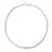 Sterling Silver Bizmark Chain Anklet Ankle Bracelet 11 Inches 3.2 Mm