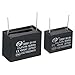 PATIKIL CBB61 Ceiling Fan Capacitor, 1Set 3uF,10uF 450V AC 50/60HZ with 2Pins 2size for Air Conditioner Fan Motor Star Run Capacitors