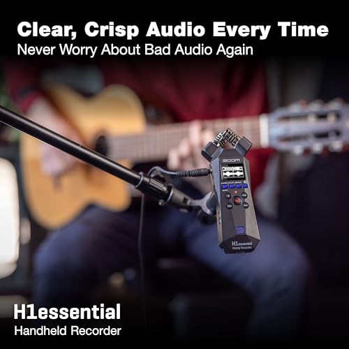 Image of Zoom H1 Essential Handheld Recorder for Musicians, Podcasters & Filmmakers with Stereo Microphones, 32-Bit Float, USB Microphone Mode