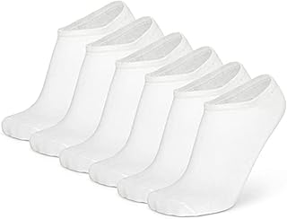 Pack of 6 Pairs of Mens White Ankle Socks Size 6-11 White Trainer Socks Men Running Socks Cotton Socks Low Cut Socks Ankle Socks White Athletic Socks Sports Socks Everyday Mens Socks Summer Socks