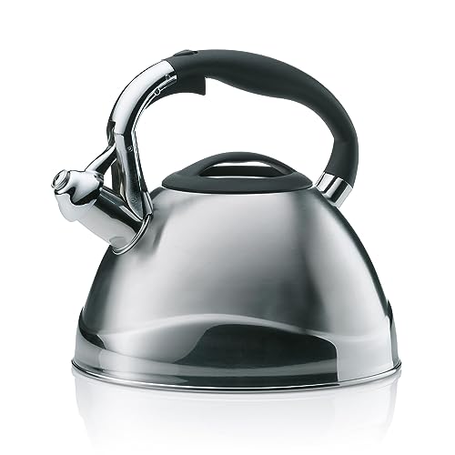 kela Wasserkessel Induktion 3L, Camping Wasserkessel Edelstahl, mit sicherem Öffnen des...