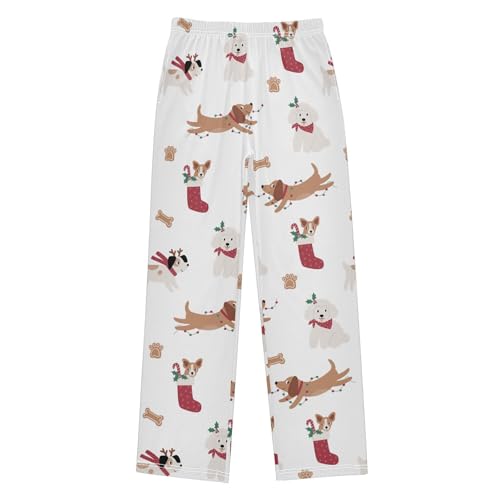 Boys' Pants Animal Christmas Cute Cartoon Dogs Long Bottoms Jogger Pants Elastic Waist Trousers with Pockets S-XL