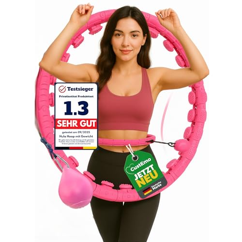 Custemo® Smart Hula Hoop Reifen zum Abnehmen, 30-Glied Hula-Hoop...
