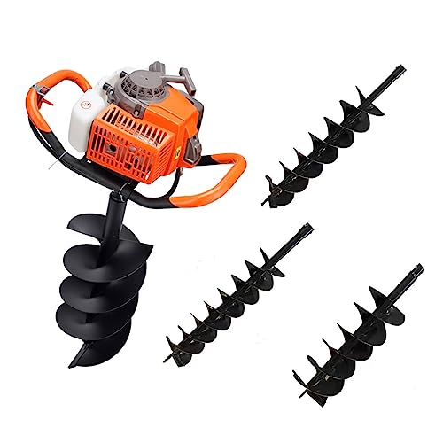 Perforadora de pozos de 5200 W, Juego de Taladro de Tierra a Gasolina, Perforadora de Tierra a Gasolina de Alta Resistencia, para excavación de Tierra y pozos de Postes.