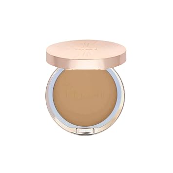 Emani Flawless Matte Powder Foundation Mineral Compact Makeup for Sensitive Skin, Buildable Coverage, Shine Control, Long-Lasting Finish Up for Sensitive Skin and Oil Control, Kahlua