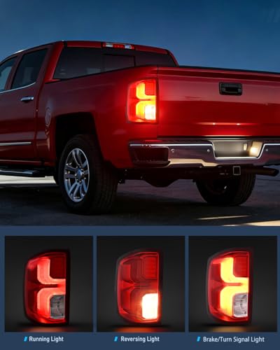 Image of Nilight Taillight Assembly Compatible with 2016 2017 2018 Chevy Silverado 1500 LED Models Tail Light OE Style Rear Outer Lamp Replacement Driver Side